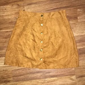Faux suede skirt NWOT